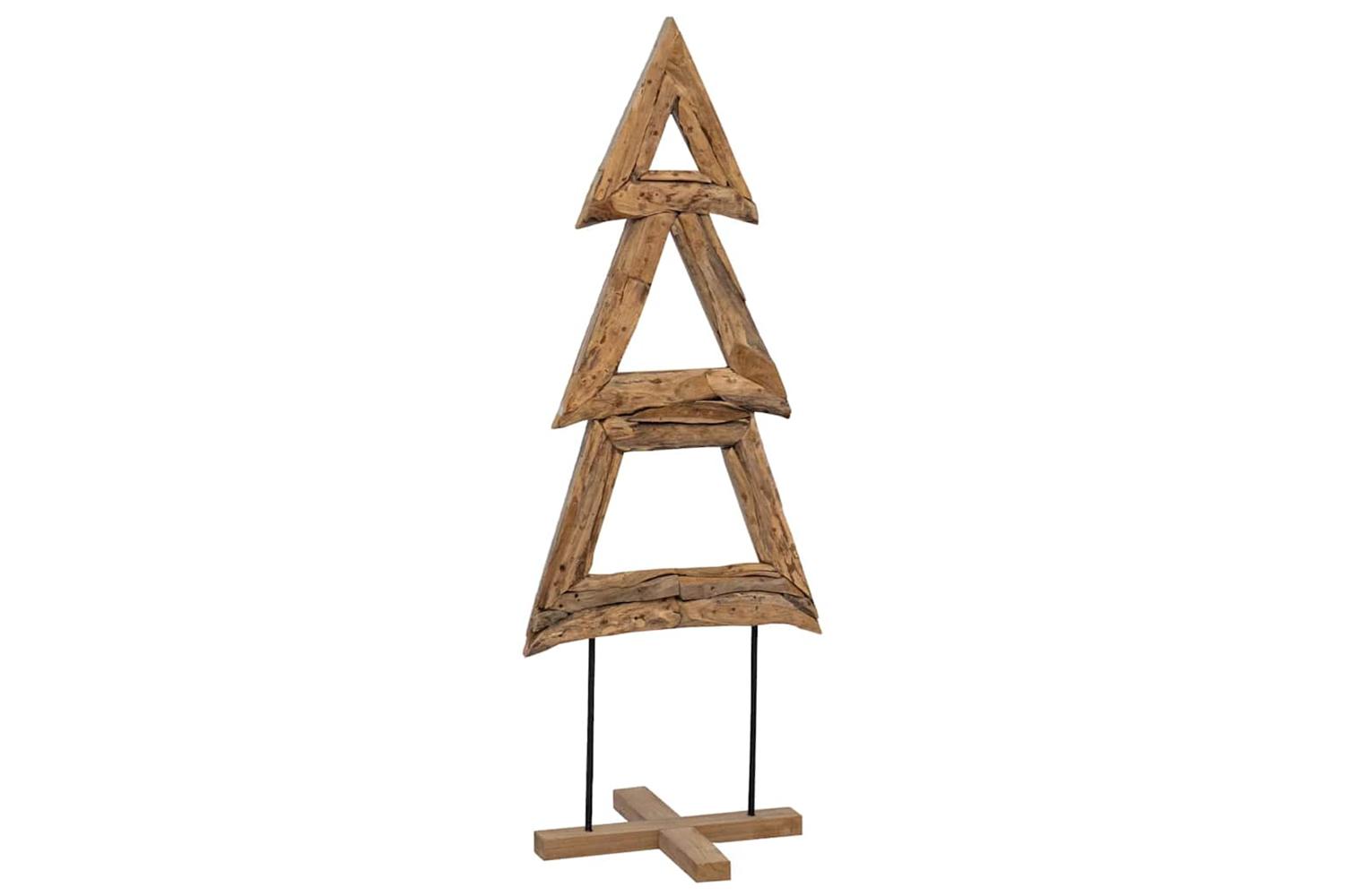 Vidaxl Christmas Tree With Stand Brown 90 Cm Solid Teak Wood