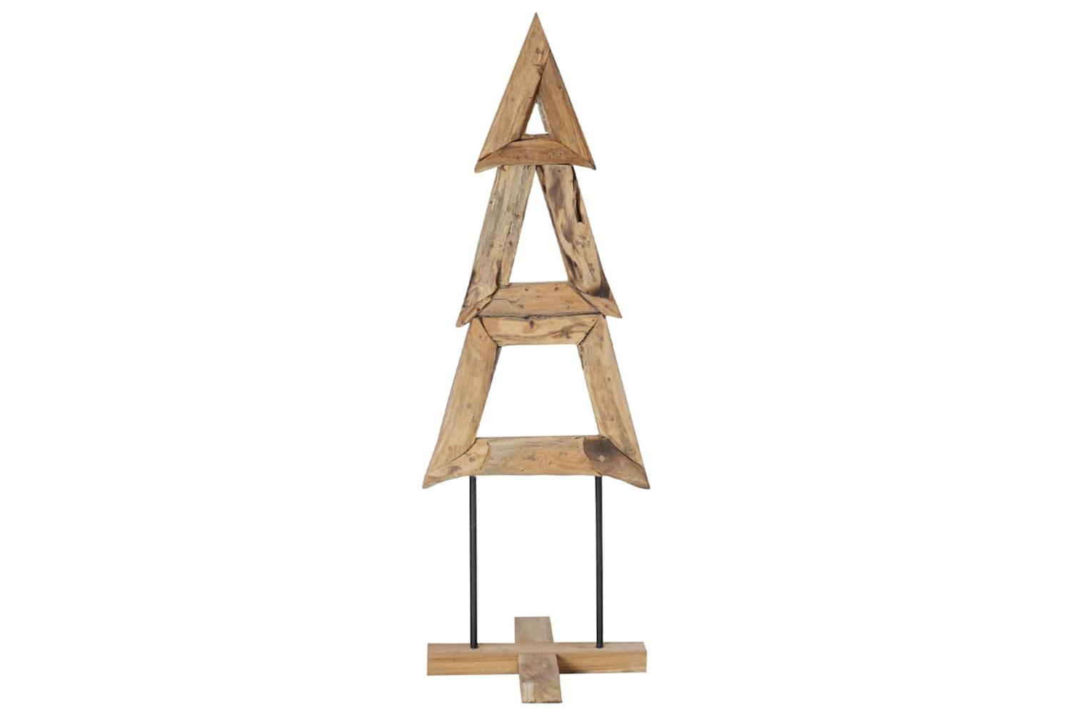 Vidaxl Christmas Tree With Stand Brown 120 Cm Solid Teak Wood