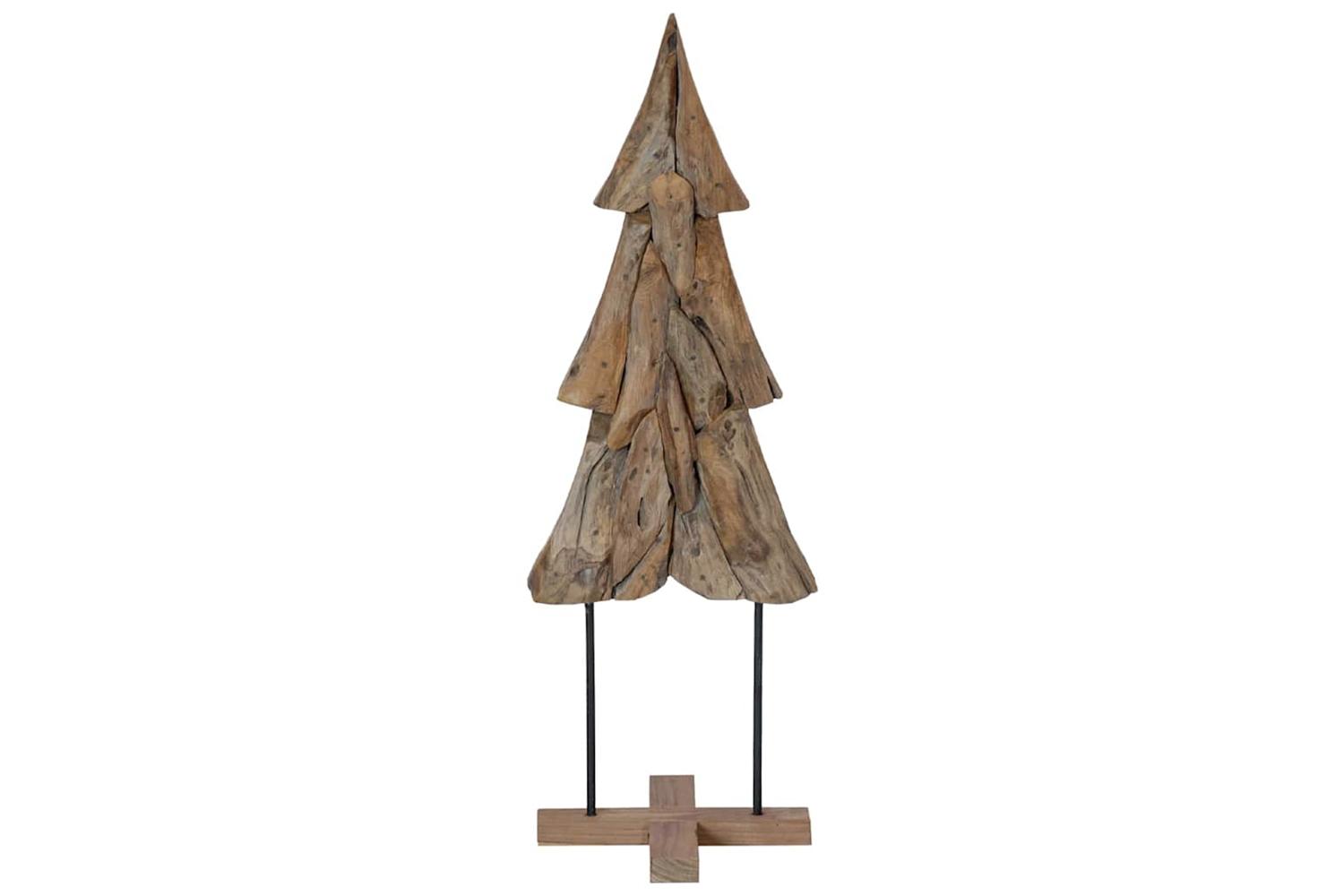 Vidaxl Christmas Tree With Stand Brown 120 Cm Solid Teak Wood