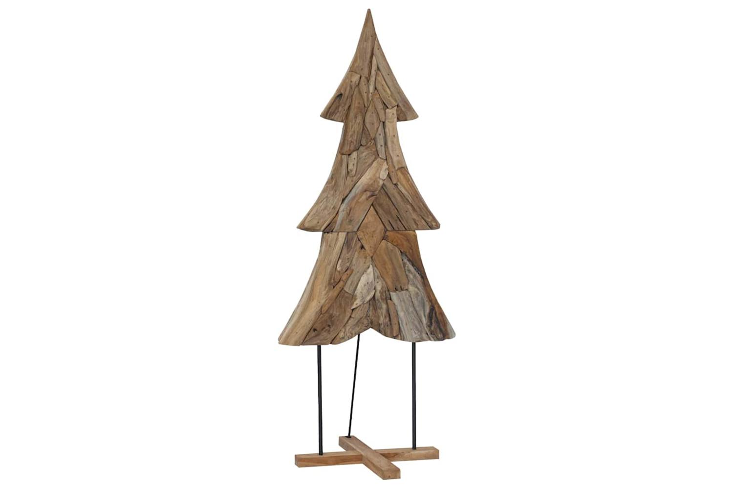 Vidaxl Christmas Tree With Stand Brown 180 Cm Solid Teak Wood