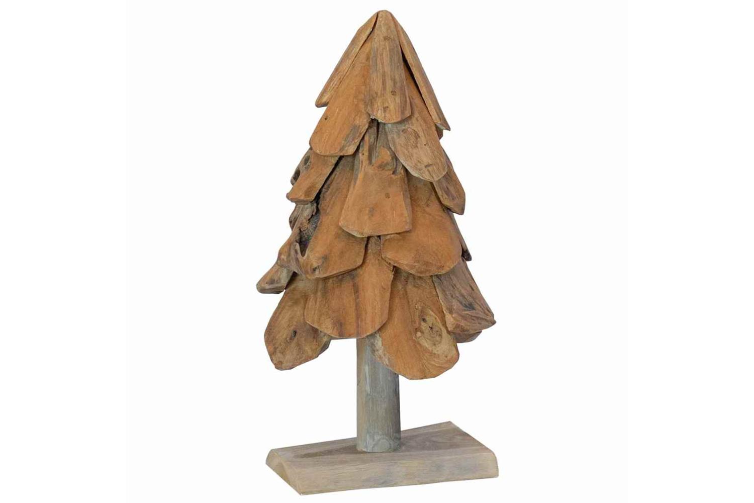 Vidaxl Christmas Tree With Stand Brown 60 Cm Solid Teak Wood