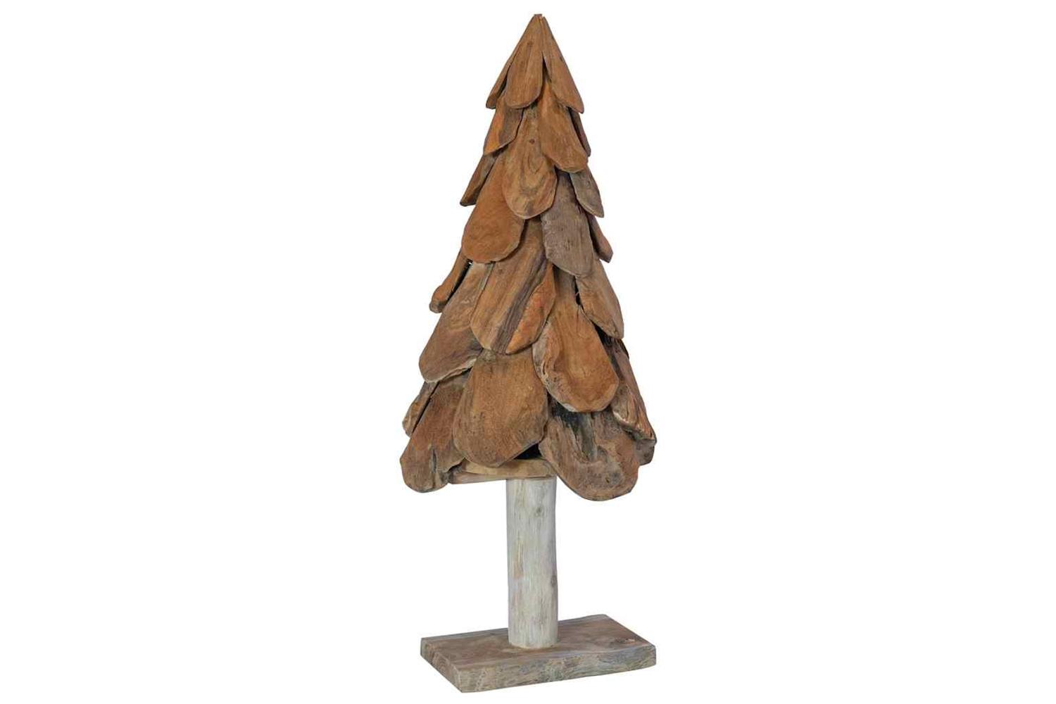 Vidaxl Christmas Tree With Stand Brown 90 Cm Solid Teak Wood