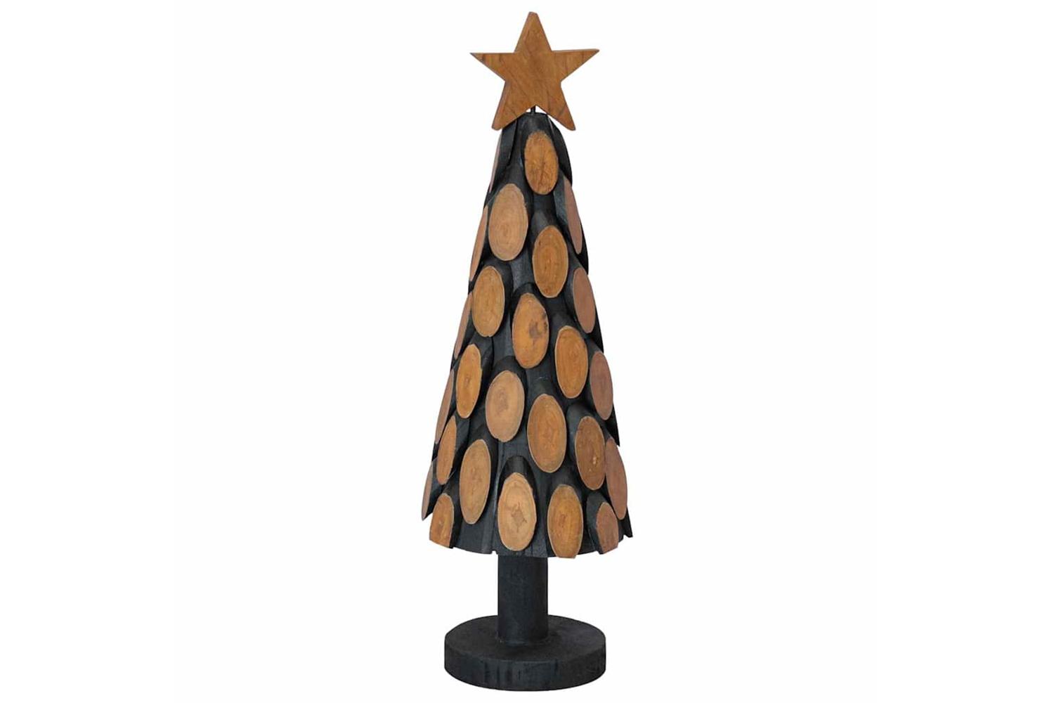 Vidaxl Christmas Tree With Stand Brown 60 Cm Solid Teak Wood