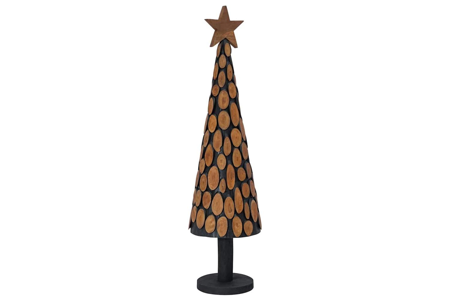 Vidaxl Christmas Tree With Stand Brown 120 Cm Solid Teak Wood