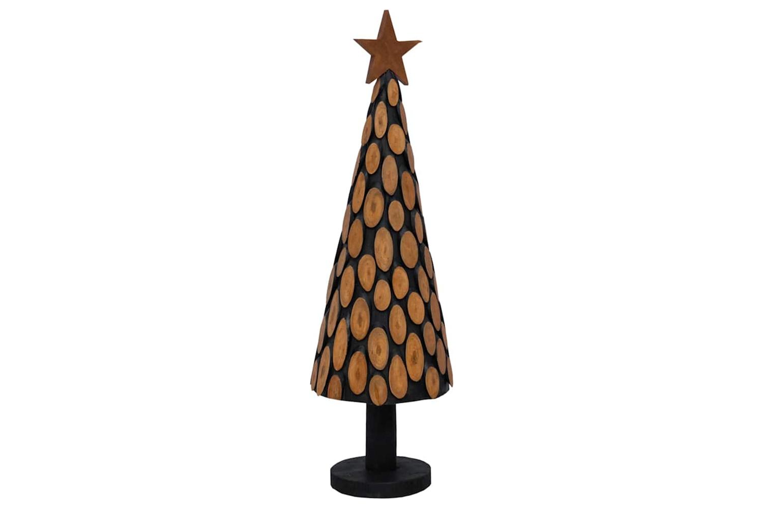 Vidaxl Christmas Tree With Stand Brown 150 Cm Solid Teak Wood