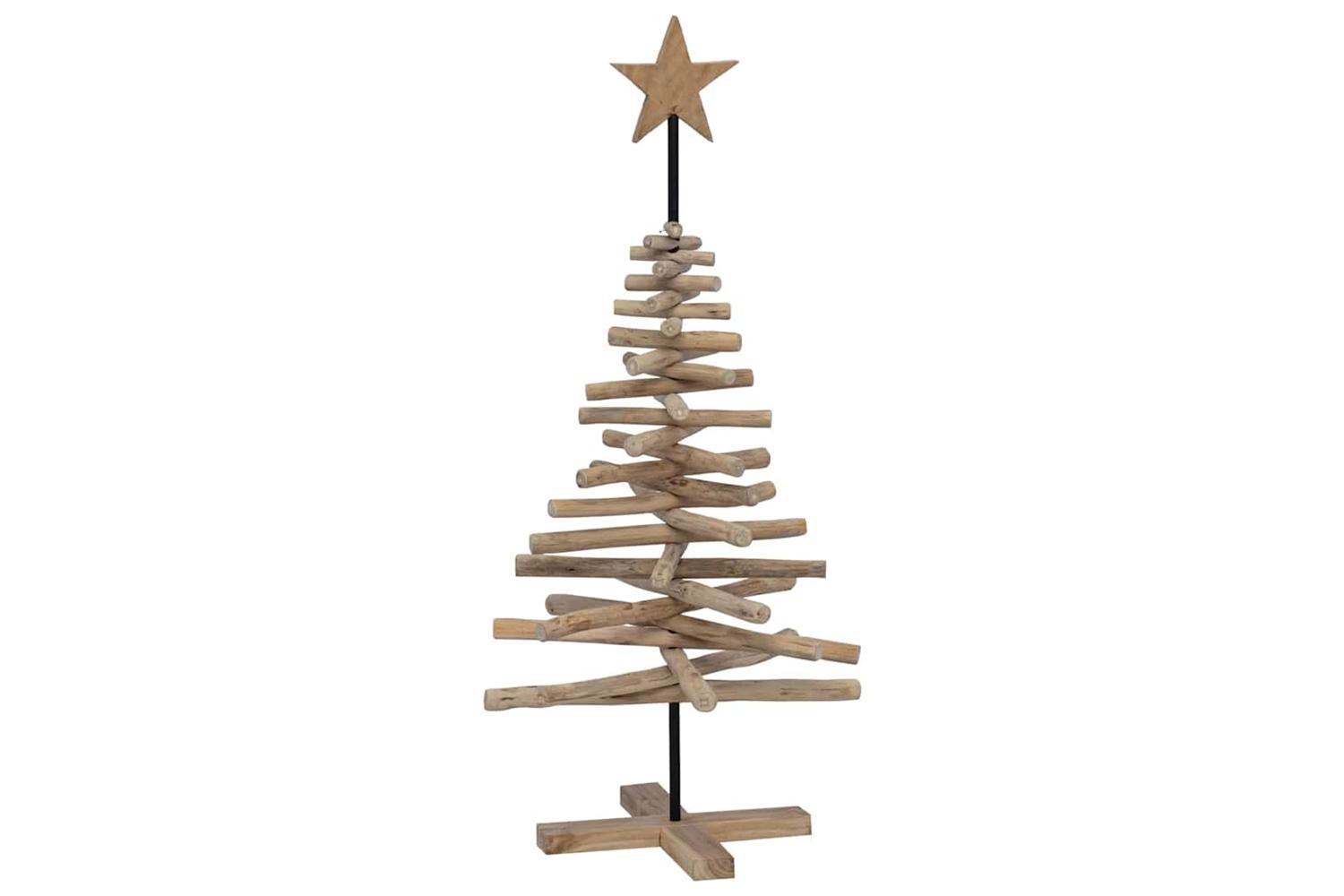 Vidaxl Christmas Tree With Stand Brown 120 Cm Solid Teak Wood