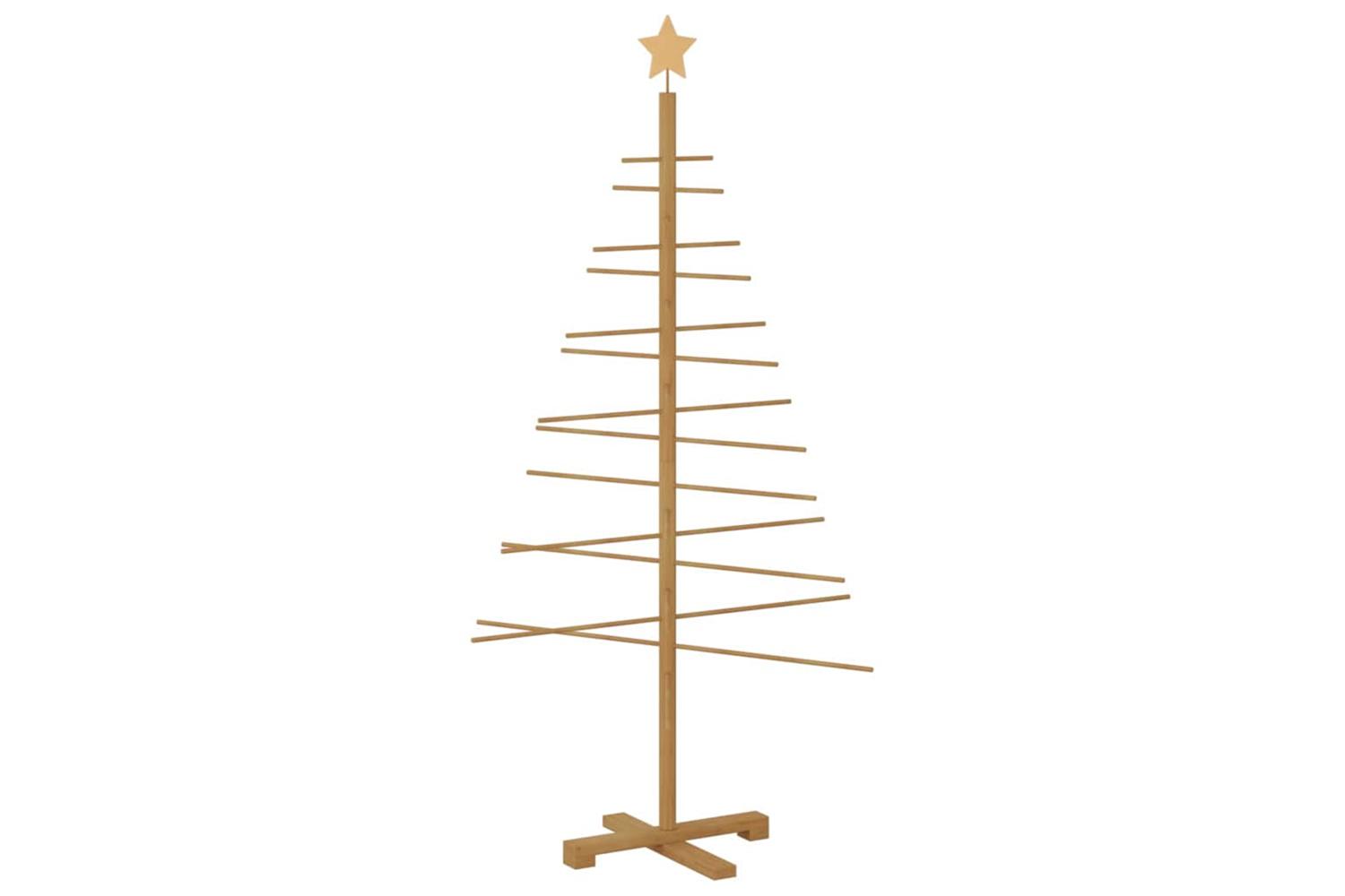 Vidaxl Wooden Christmas Tree With Stand Brown 150 Cm Bamboo