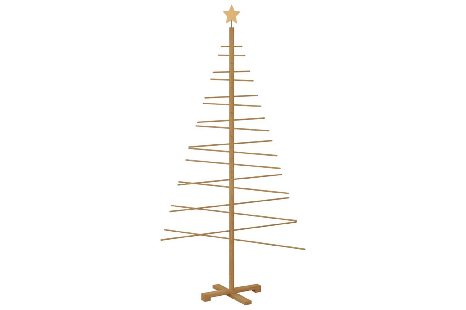 Vidaxl Wooden Christmas Tree With Stand Brown 180 Cm Bamboo