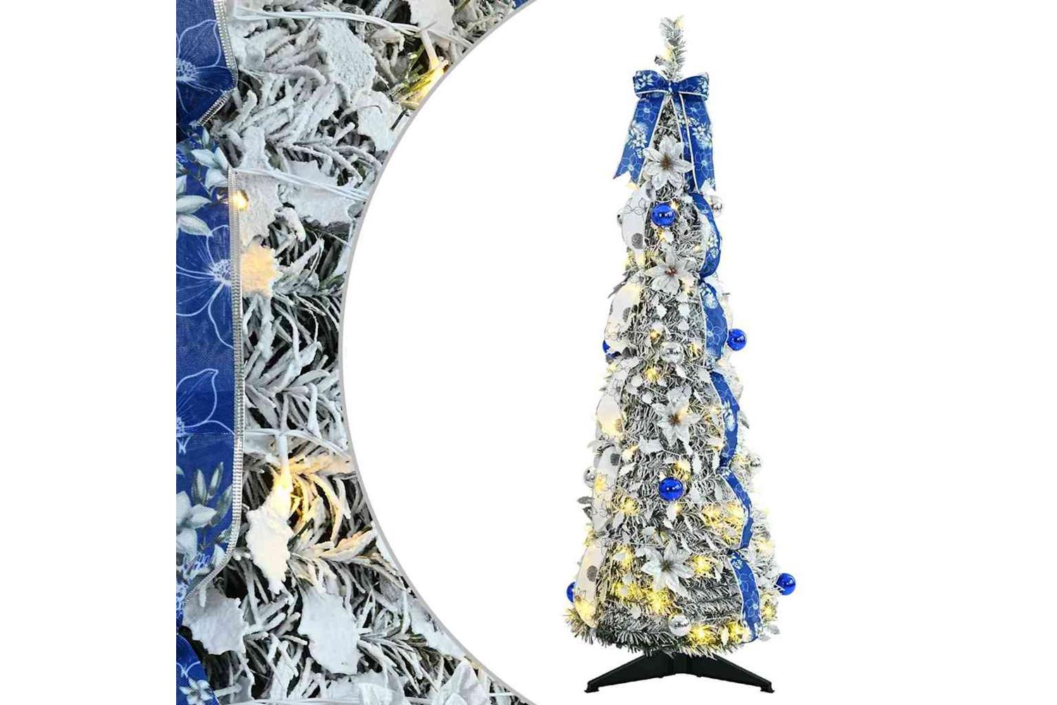 Vidaxl Artificial Christmas Tree With 50 Leds Green 120 Cm Pvc