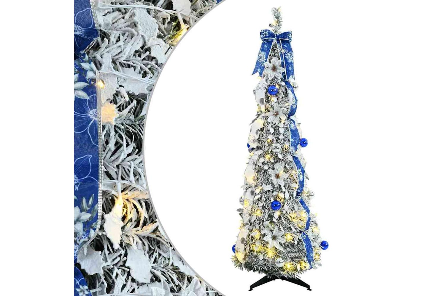 Vidaxl Artificial Christmas Tree With 100 Leds Green 150 Cm Pvc