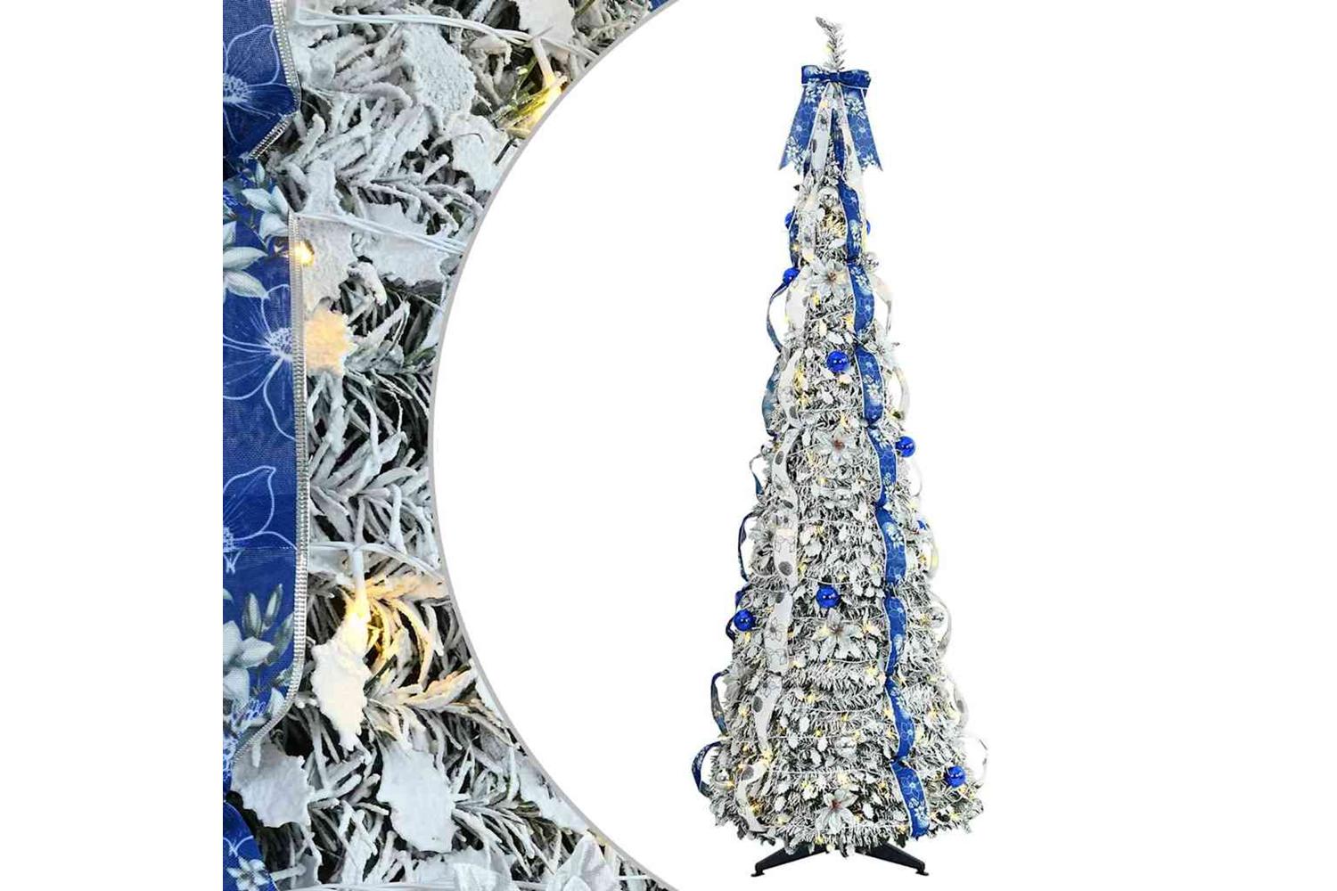 Vidaxl Artificial Christmas Tree With 200 Leds Green 210 Cm Pvc