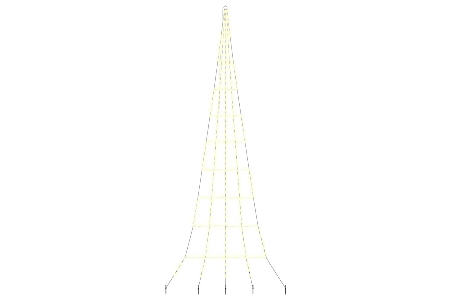Vidaxl Led Christmas Tree With Ground Spikes Warm White 500 Cm Metal