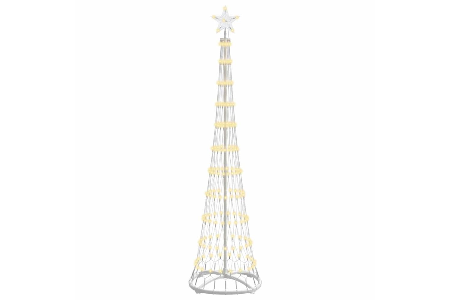 Vidaxl Led Christmas Tree With Stand Warm White 51 X 51 X 190 Cm Metal