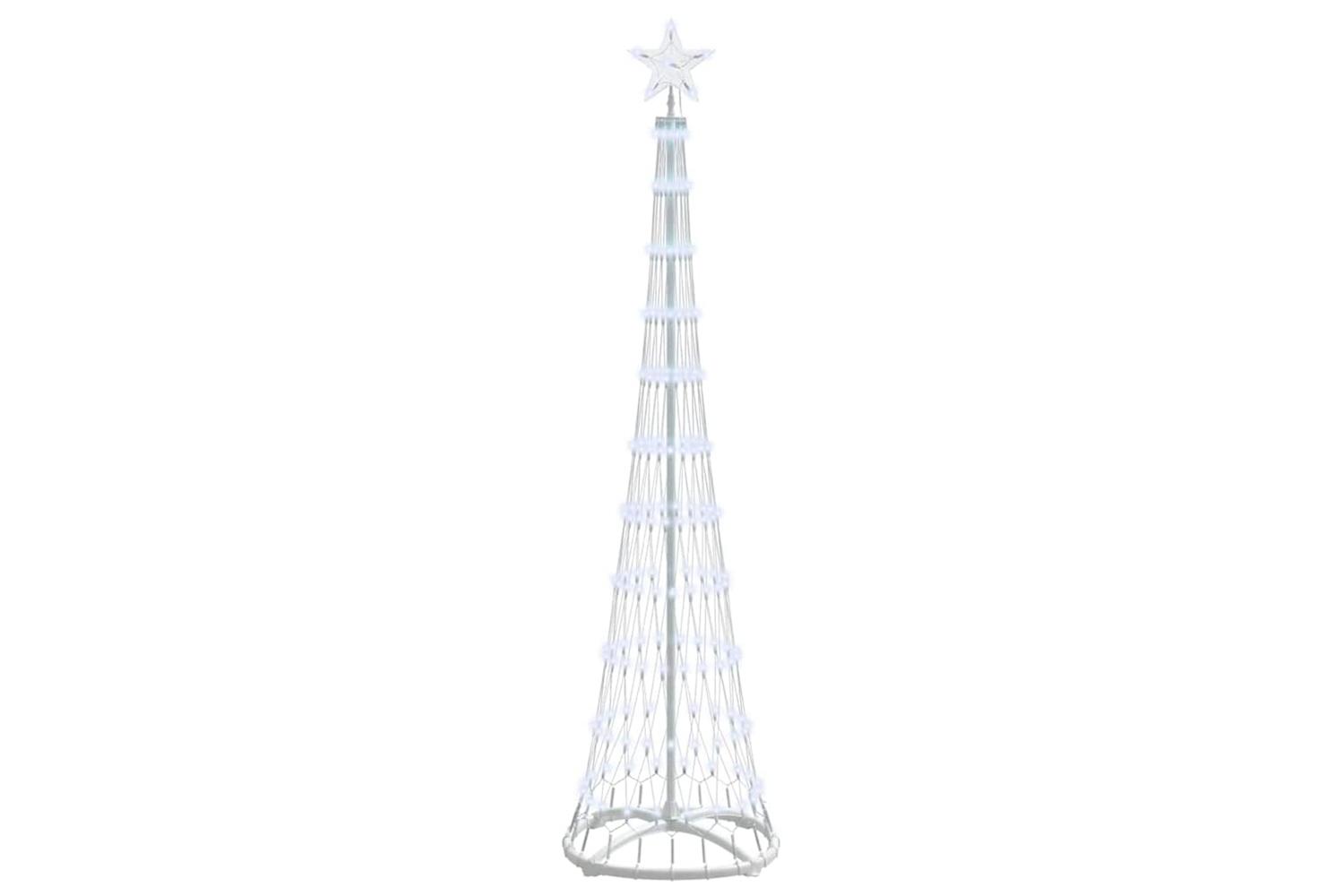 Vidaxl Led Christmas Tree With Stand Cool White 51 X 51 X 190 Cm Metal