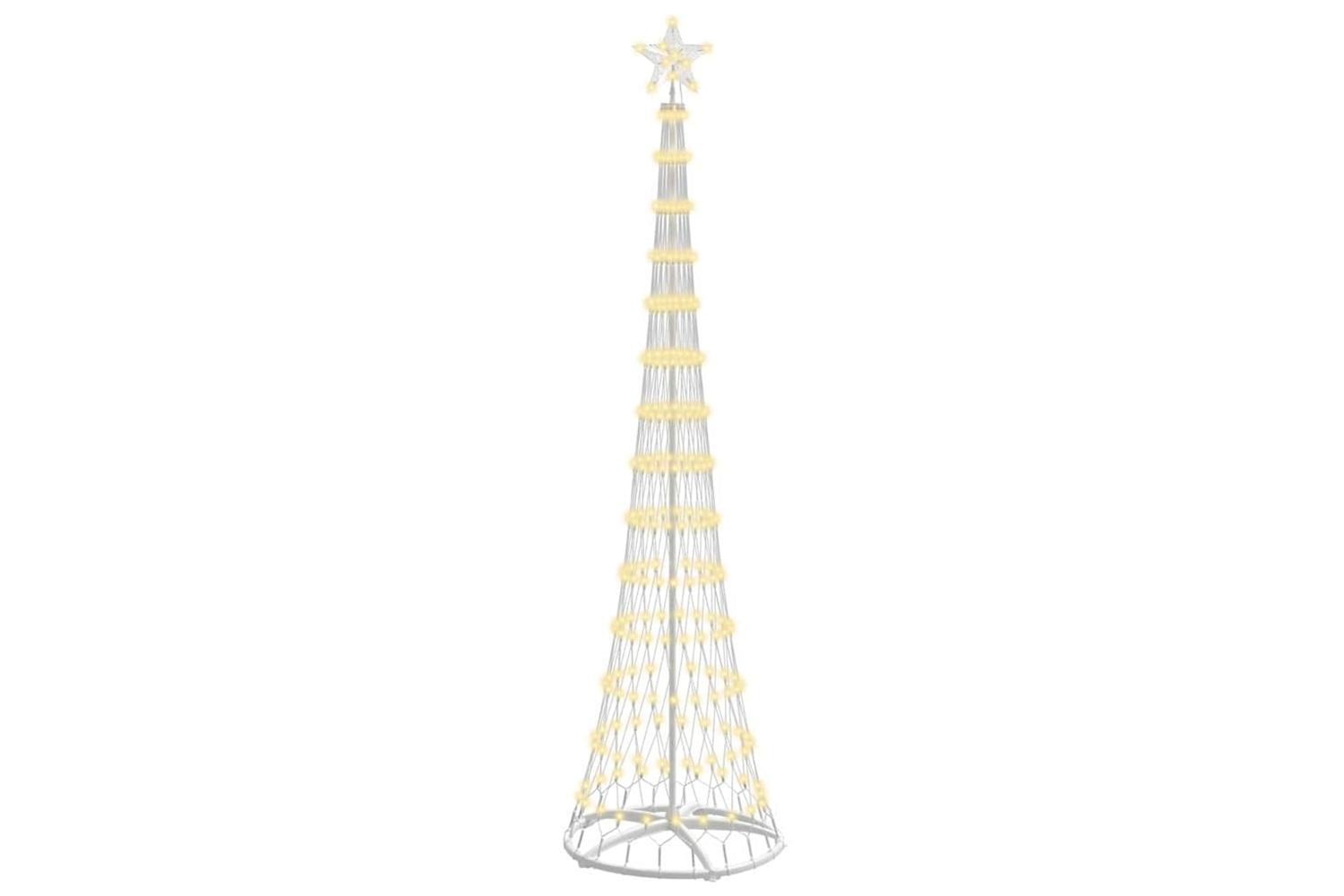 Vidaxl Led Christmas Tree With Stand Warm White 70 X 70 X 250 Cm Metal