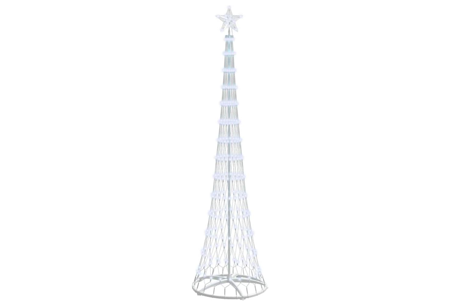 Vidaxl Led Christmas Tree With Stand Cool White 70 X 70 X 250 Cm Metal