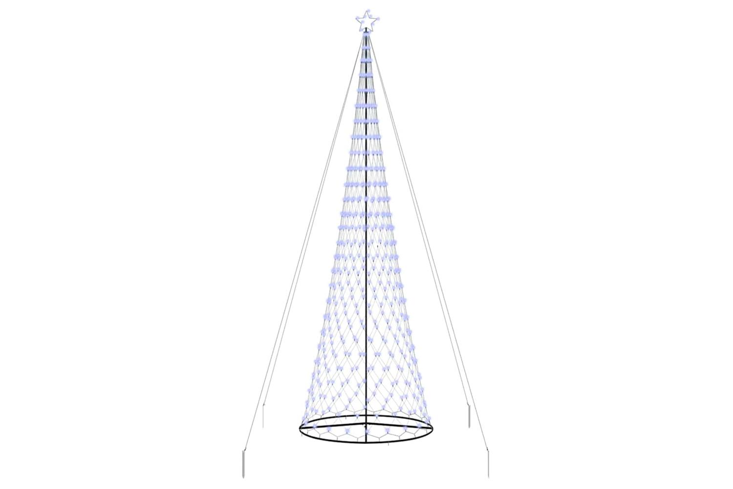 Vidaxl Led Christmas Tree With Stand Blue 1385 X 1385 X 399 Cm Metal