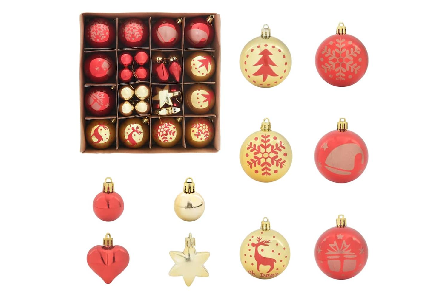 Vidaxl Christmas Bauble Set 40 Pcs Gold And Red