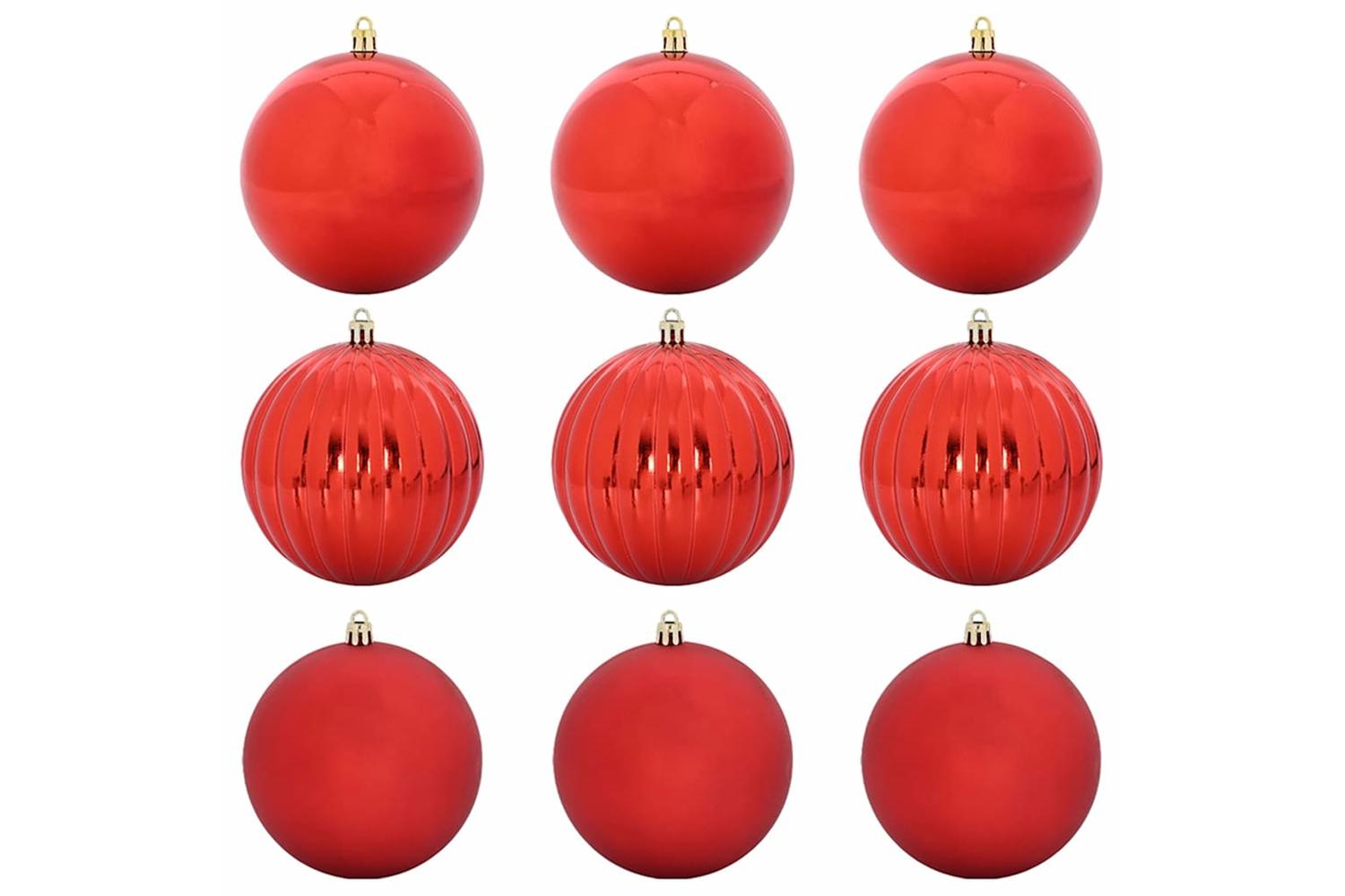 Vidaxl Christmas Bauble Set 9 Pcs Red