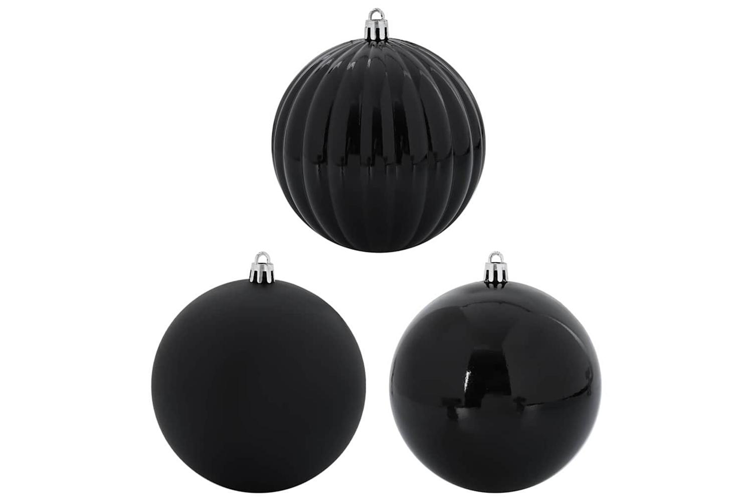 Vidaxl Christmas Bauble Set 4 Pcs Black