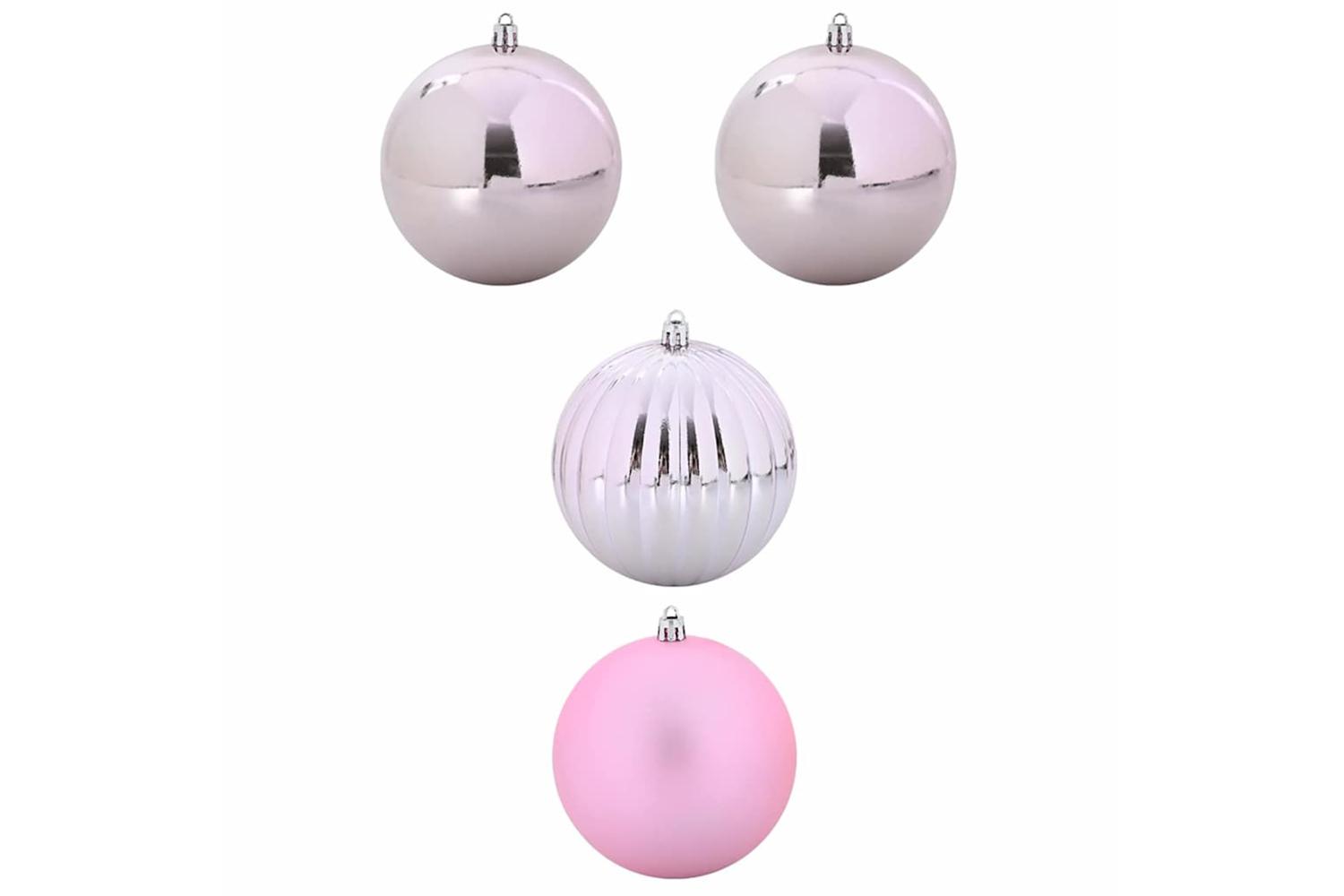 Vidaxl Christmas Bauble Set 4 Pcs Pink