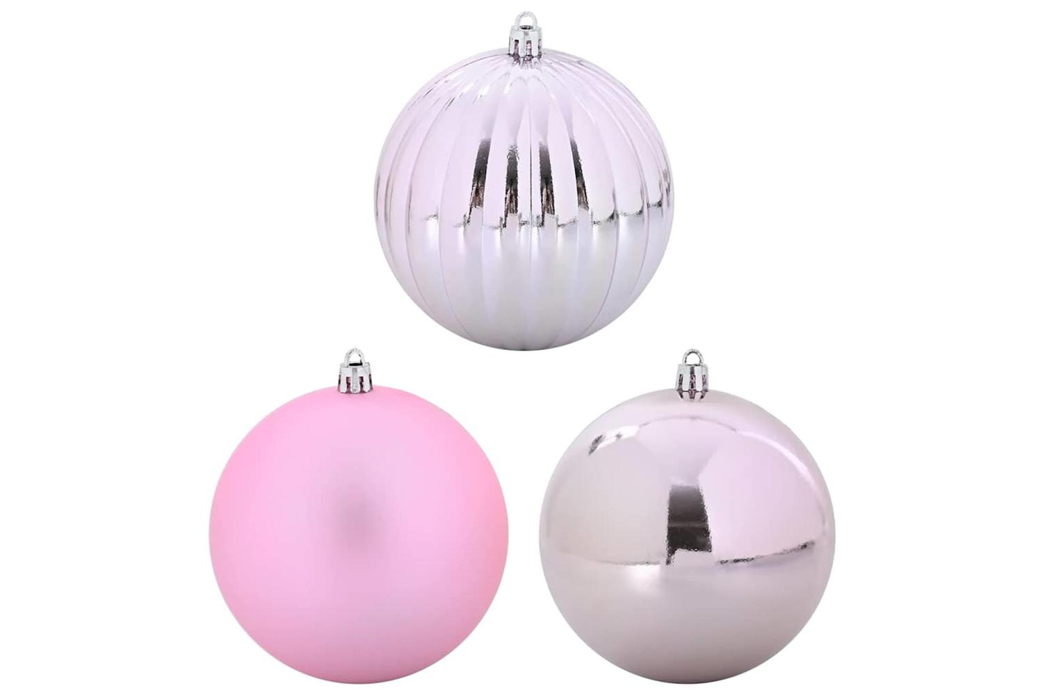 Vidaxl Christmas Bauble Set 3 Pcs Pink