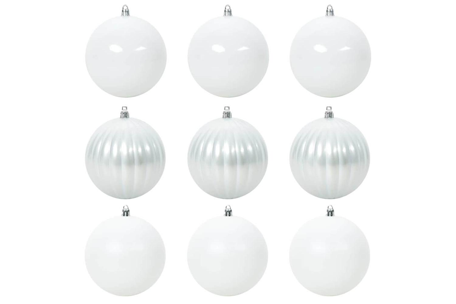 Vidaxl Christmas Bauble Set 9 Pcs White