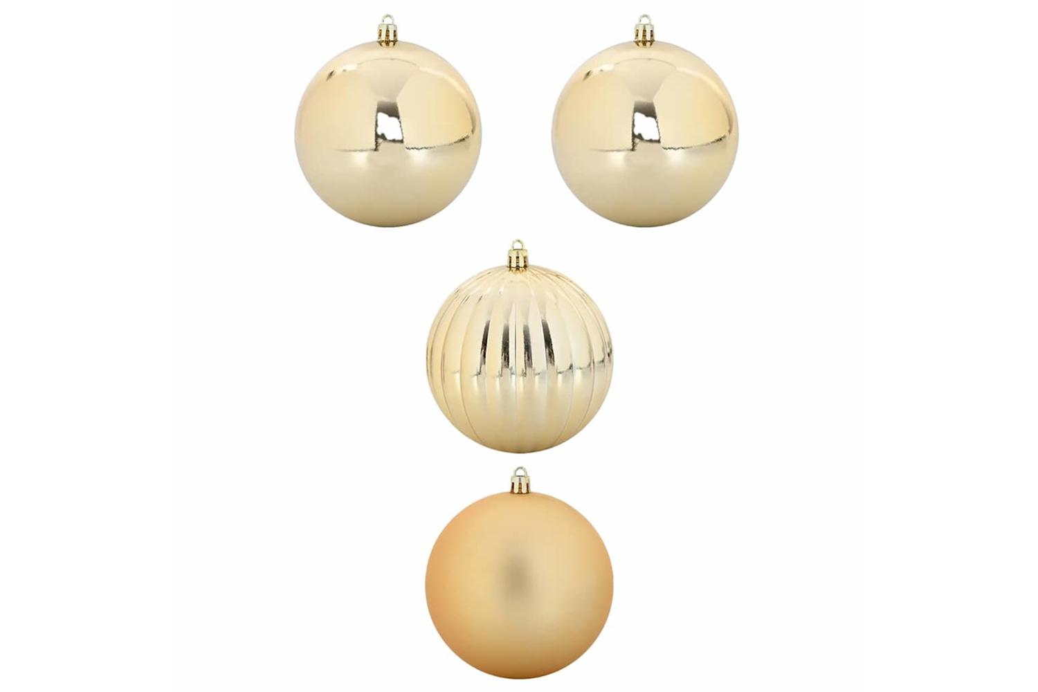 Vidaxl Christmas Bauble Set 4 Pcs Gold