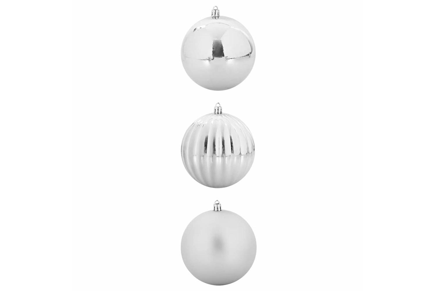 Vidaxl Christmas Bauble Set 3 Pcs Silver