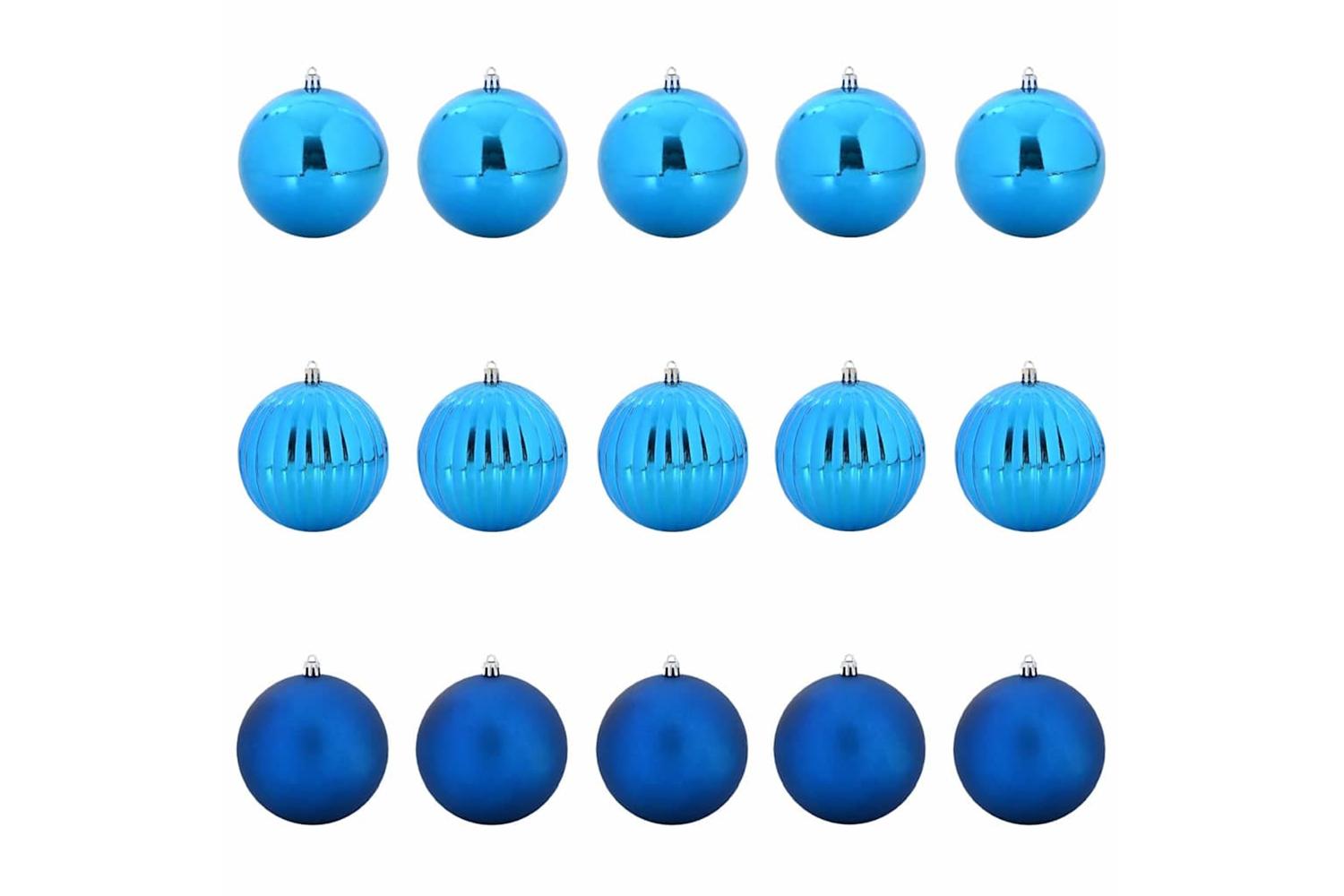 Vidaxl Christmas Bauble Set 15 Pcs Blue