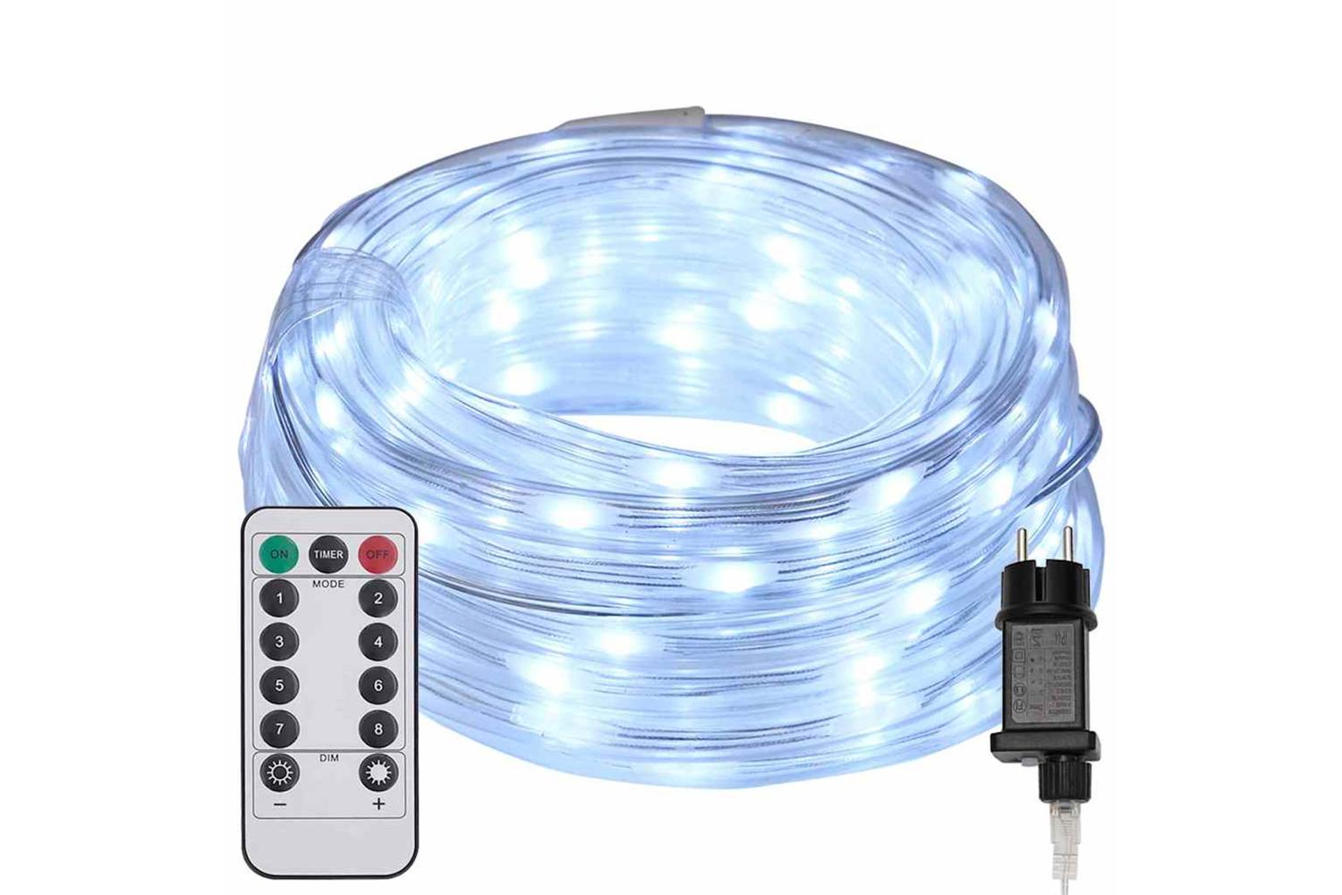 Vidaxl Rope Light With 2400 Leds Cold White 100 M Pvc