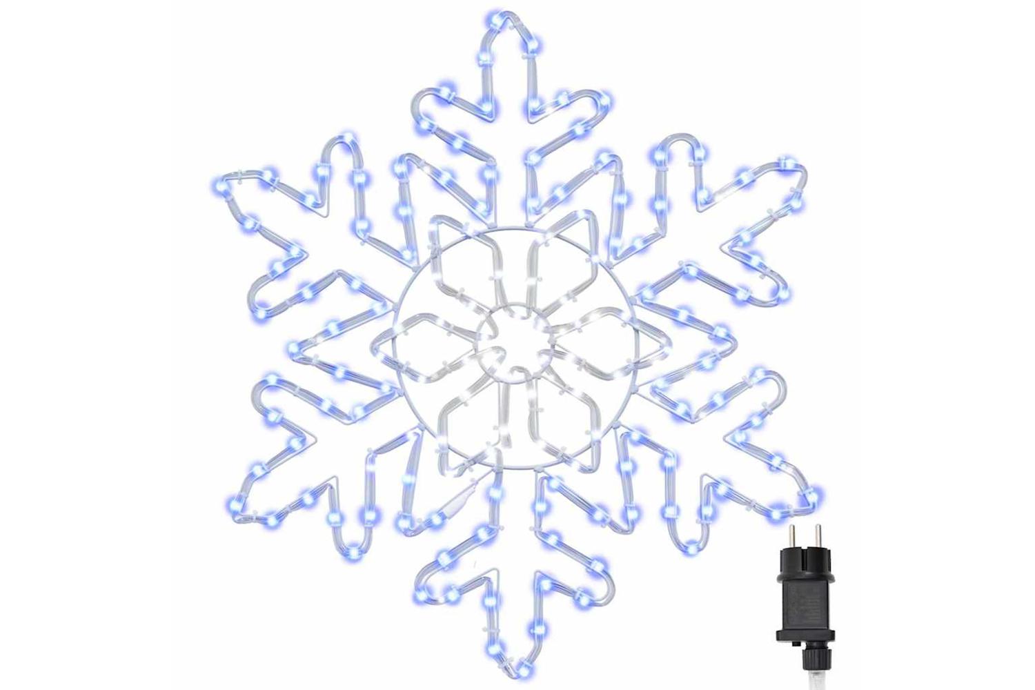 Vidaxl Christmas Snowflake With 156 Leds Blue 555 X 555 X 075cm Pvc