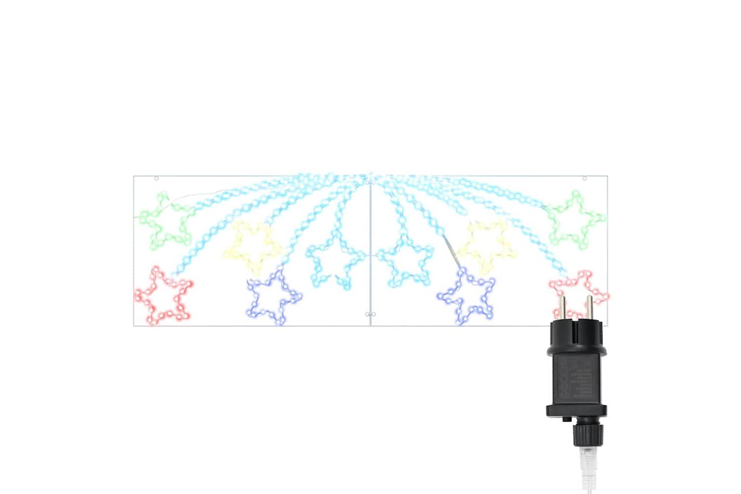 Vidaxl Christmas Star With 432 Leds Multicolour 180 X 57 Cm Pvc