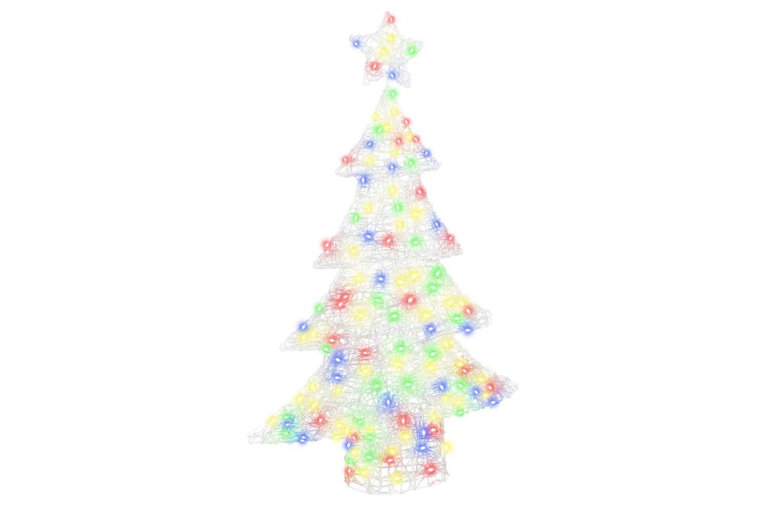 Vidaxl Christmas Tree With 100 Leds Multicolour 120 Cm Acrylic