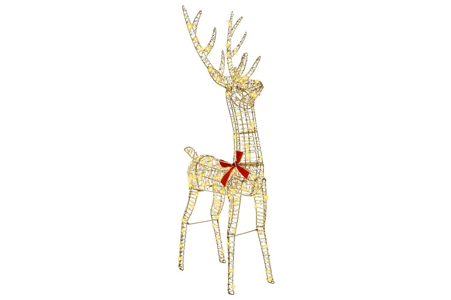 Vidaxl 3d Reindeer With 140 Leds Warm White 128 Cm Pet