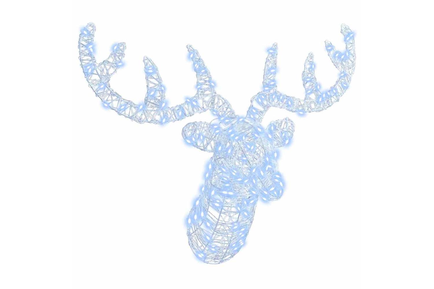 Vidaxl Reindeer Head With 140 Leds Cold White 60 Cm Acrylic