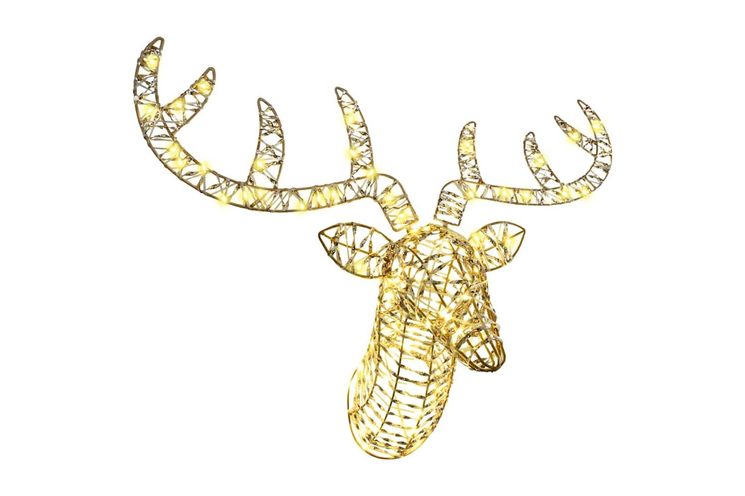 Vidaxl Reindeer Pull Sleigh With 140 Leds Warm White 60 Cm Pet