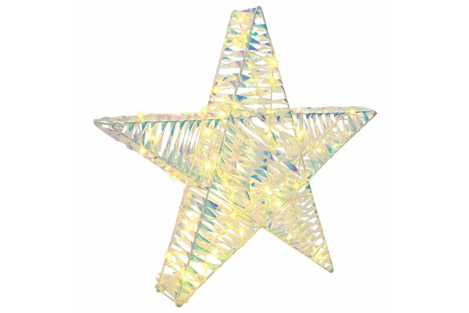 Vidaxl 3d Star With 50 Leds Warm White 55 X 525 X 9 Cm Pet