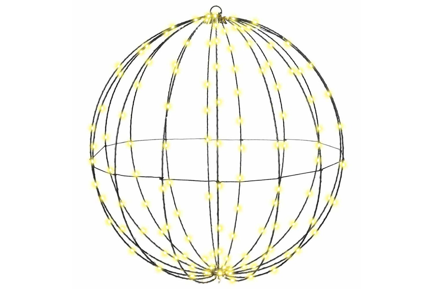 Vidaxl Ball With 192 Leds Warm White 60 Cm Metal