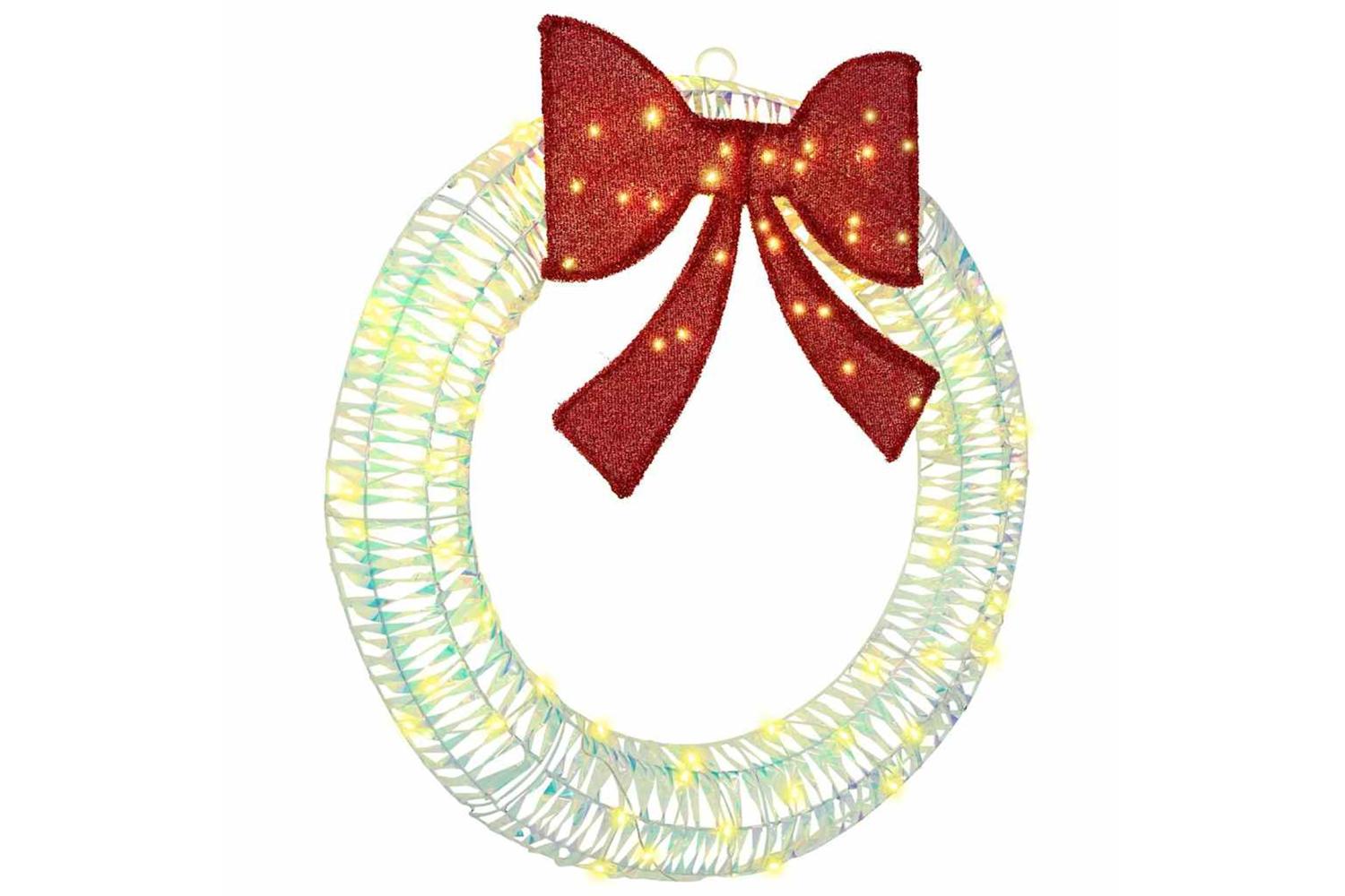 Vidaxl Wreath With 80 Leds Warm White 90 Cm Pet