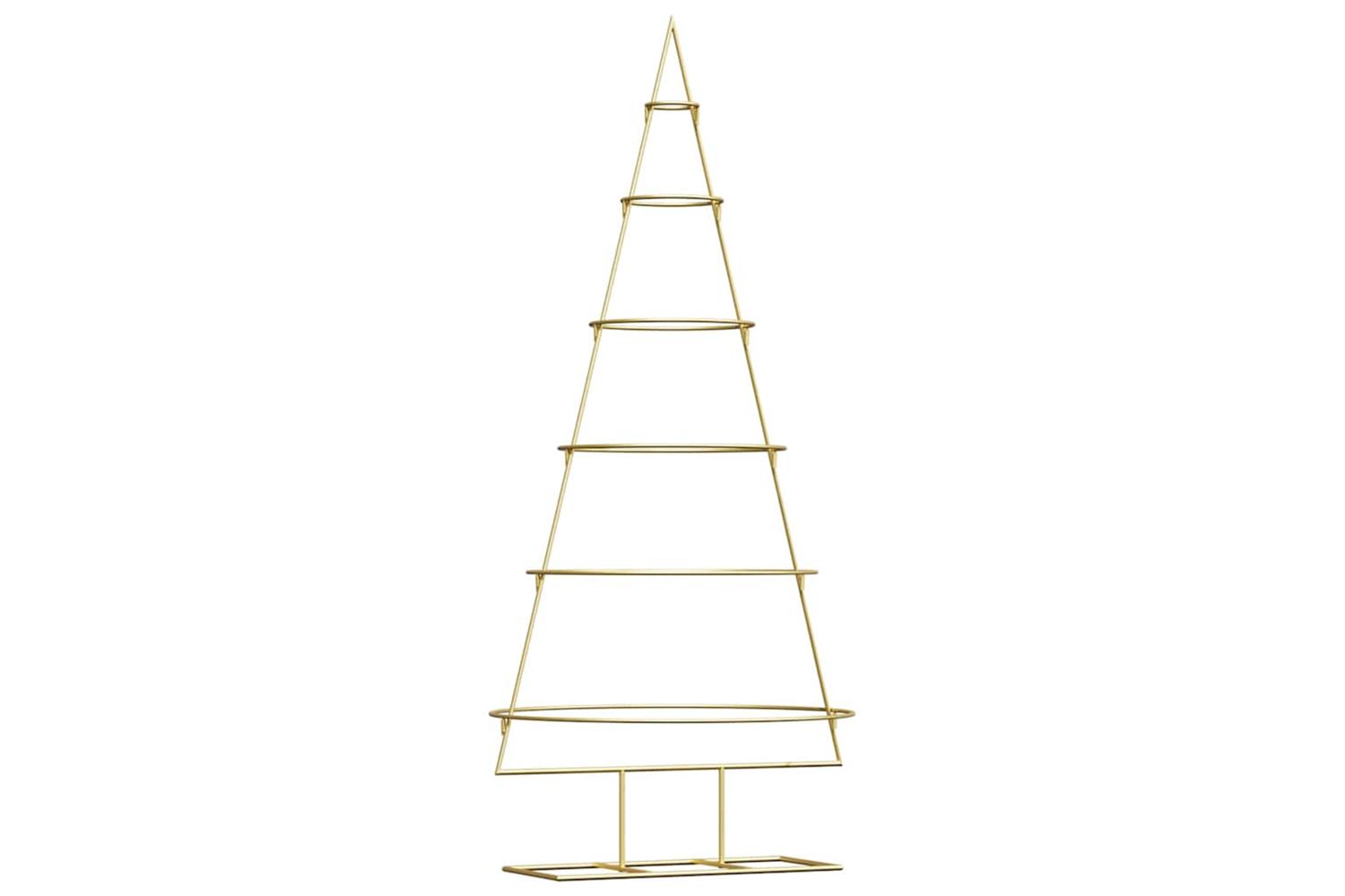 Vidaxl Metal Christmas Tree With Stand Gold 150 Cm Powder-coated Steel