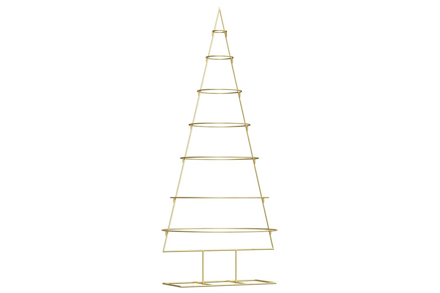 Vidaxl Metal Christmas Tree With Stand Gold 180 Cm Powder-coated Steel