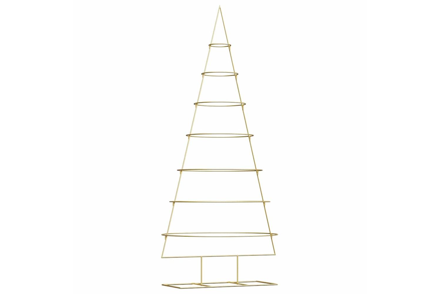 Vidaxl Metal Christmas Tree With Stand Gold 210 Cm Powder-coated Steel