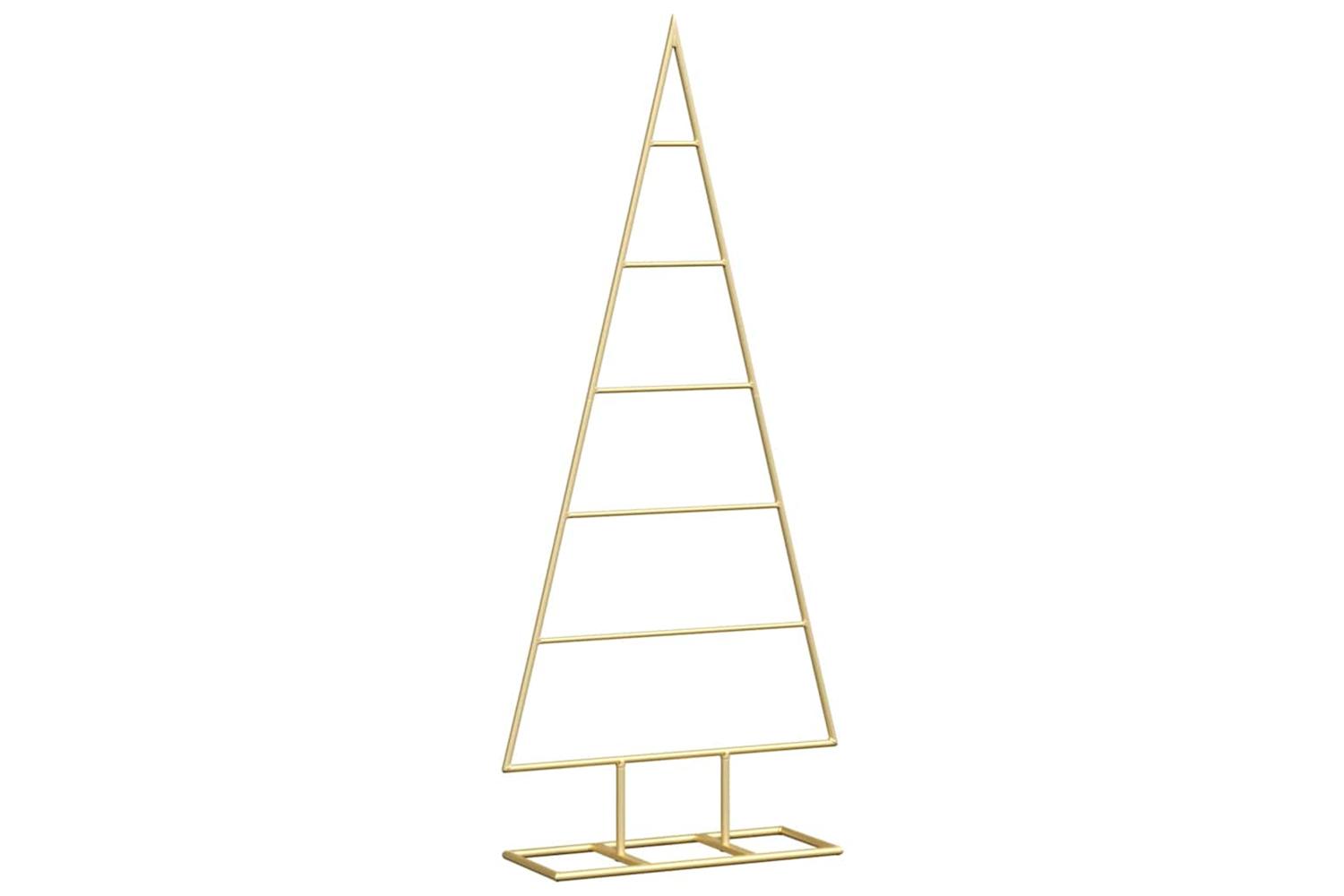 Vidaxl Metal Christmas Tree With Stand Gold 90 Cm Powder-coated Steel