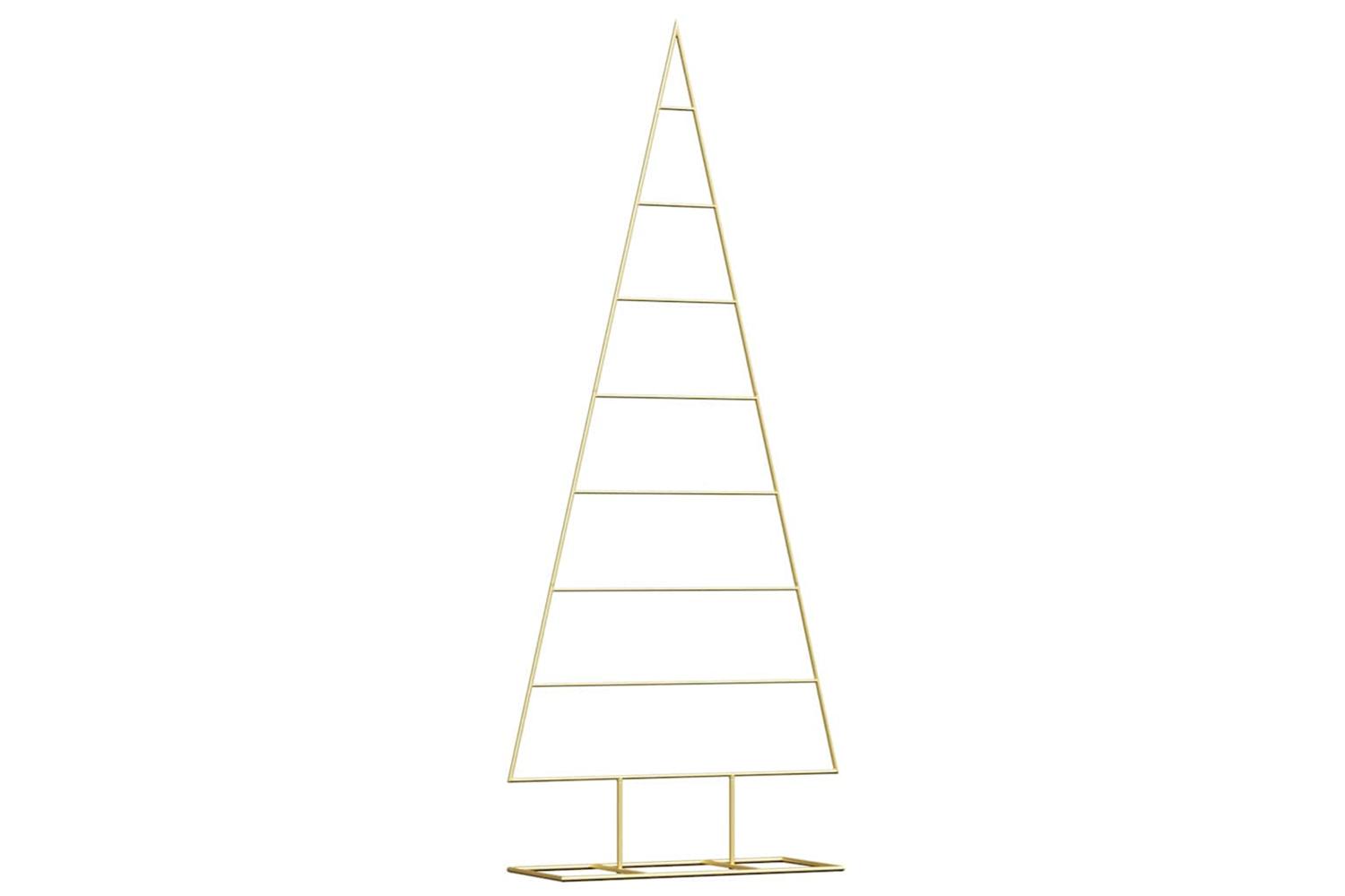 Vidaxl Metal Christmas Tree With Stand Gold 150 Cm Powder-coated Steel