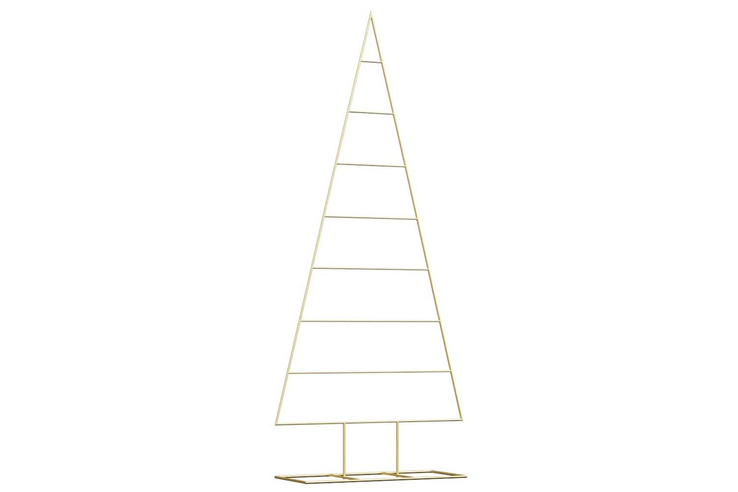 Vidaxl Metal Christmas Tree With Stand Gold 180 Cm Powder-coated Steel
