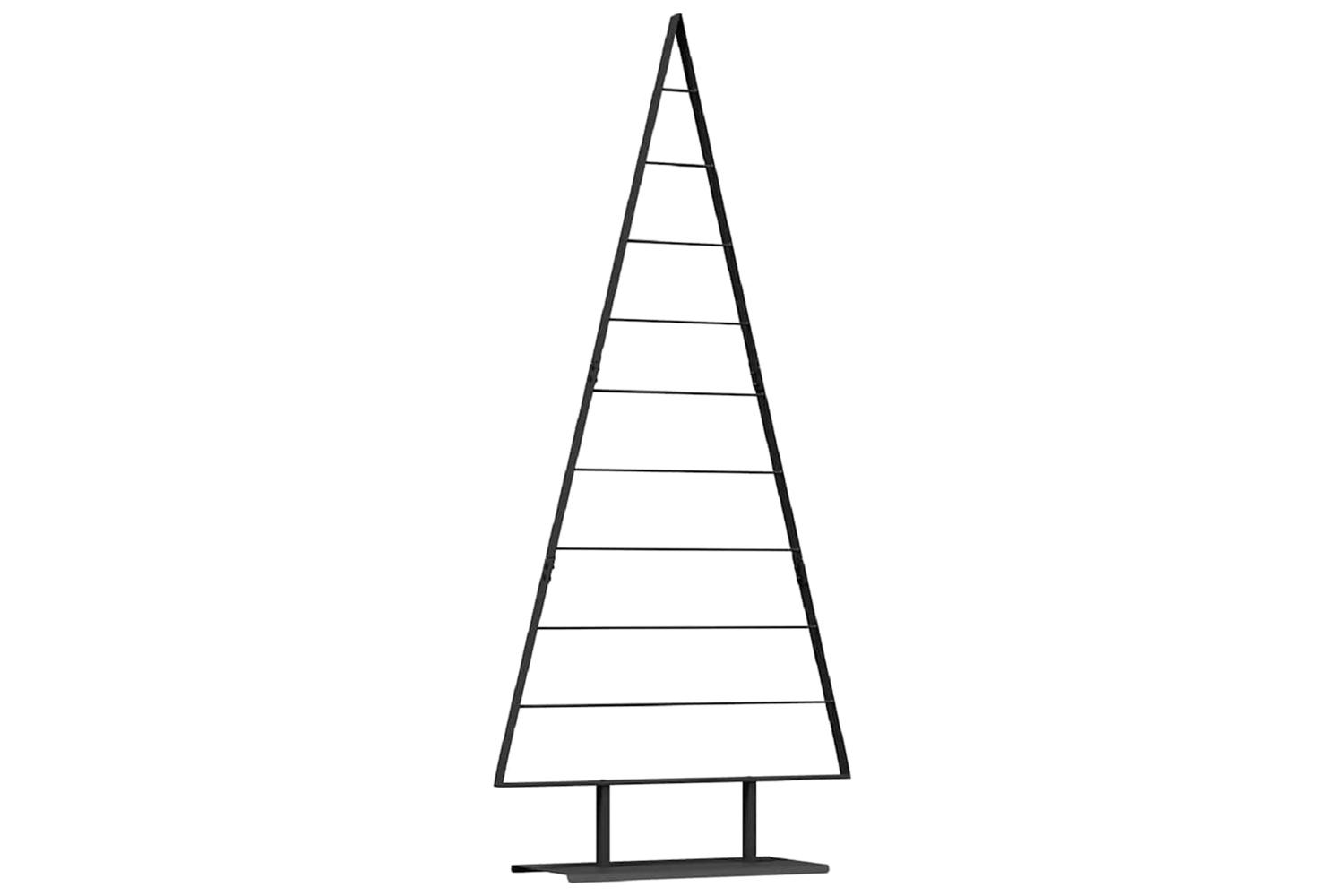 Vidaxl Metal Christmas Tree With Stand Black 210 Cm Steel