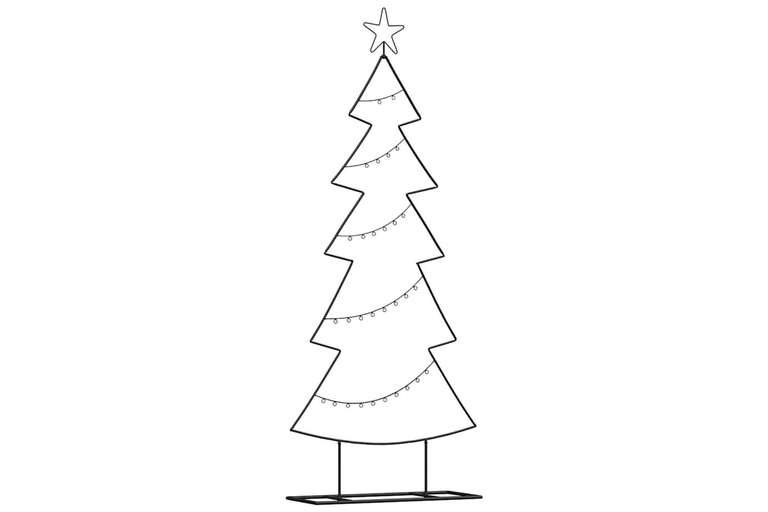 Vidaxl Metal Christmas Tree With Stand Black 150 Cm Steel
