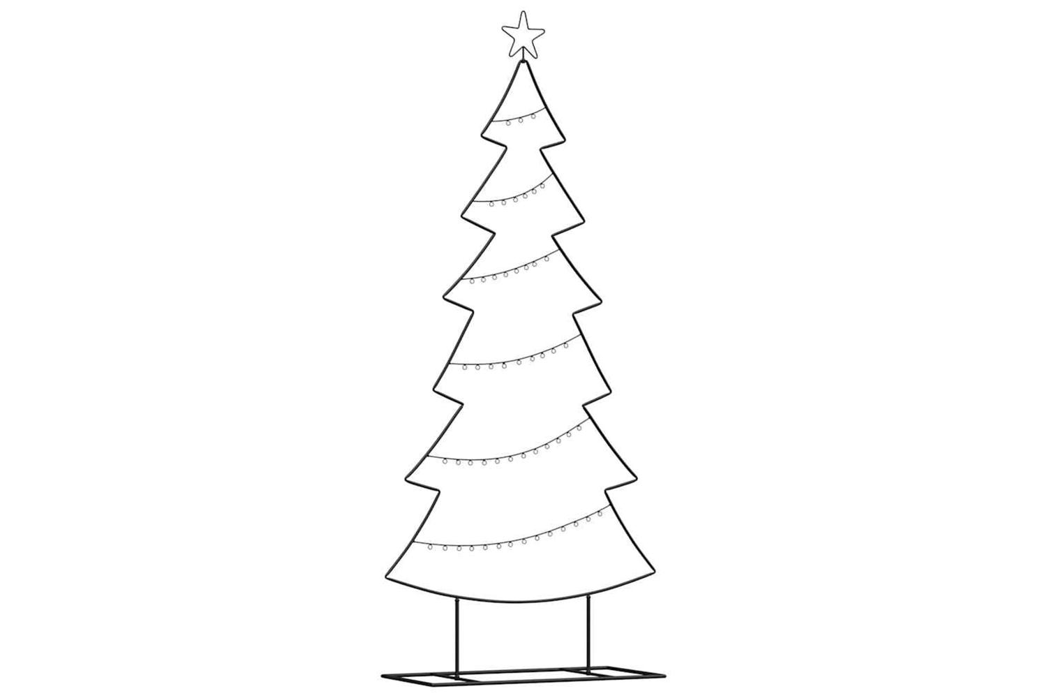 Vidaxl Metal Christmas Tree With Stand Black 180 Cm Steel