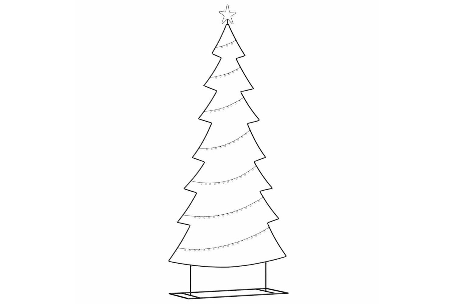 Vidaxl Metal Christmas Tree With Stand Black 210 Cm Steel
